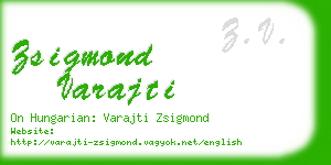 zsigmond varajti business card